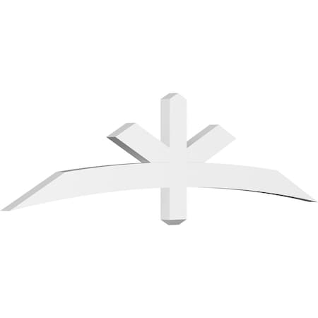 Ekena Millwork Alberta Architectural Grade PVC Gable Bracket, 72"W x 18"H x 2"D x 4"F, 6/12 Pitch GBP072X18X0204ALB00